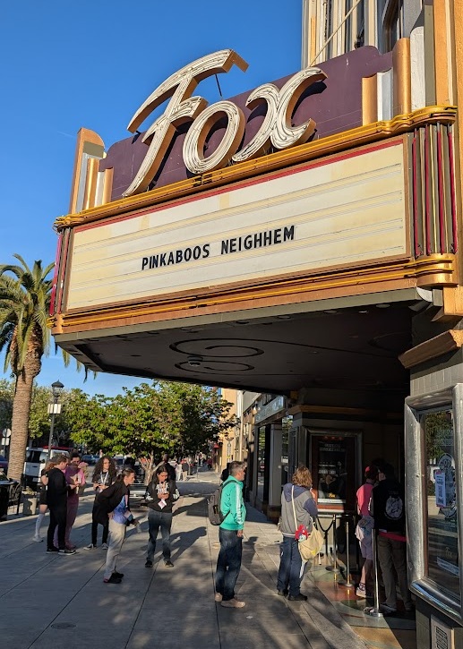 Pinkaboo's Neighhem, on a sign