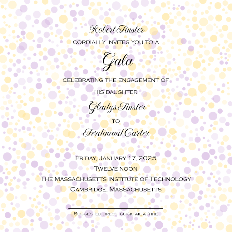 Gala invitation